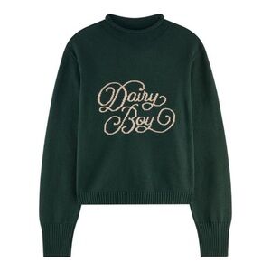 Dairy Boy Forest Green Crewneck Sweater